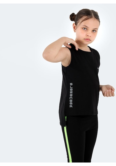 Slazenger DYLAN IN Kız Çocuk Tişört Siyah