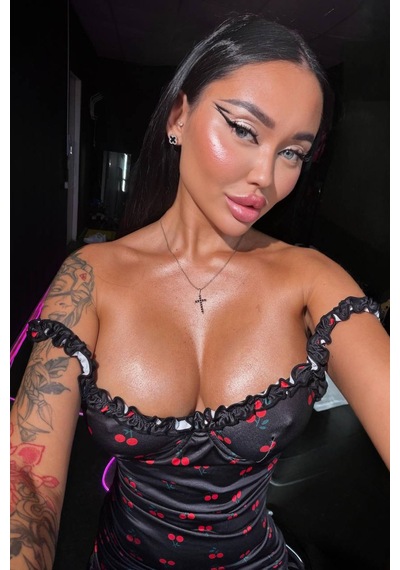 Polina Mini Fırfırlı Elbise - Siyah