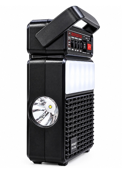 2730sl Solar Şarjlı Bluetooth Hoparlör Fm Radyo Usb/tf Kart Led Fener Kamp Lambası Powerbank