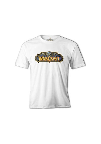 World Of Warcraft - Logo Dünya Beyaz Erkek Tshirt