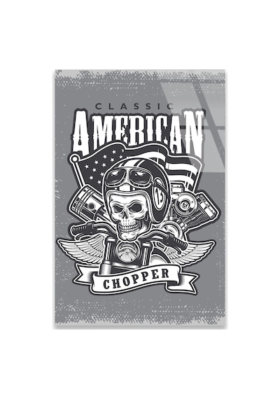 Classic American Chopper Kurukafa - Cam Tablo - Deg0511 35 X 50 Cm