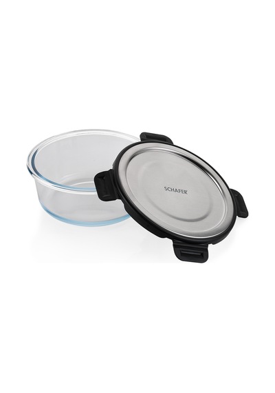 Schafer Retro Kilitli Saklama Kabı Yuvarlak 600 Ml-ınox Inox