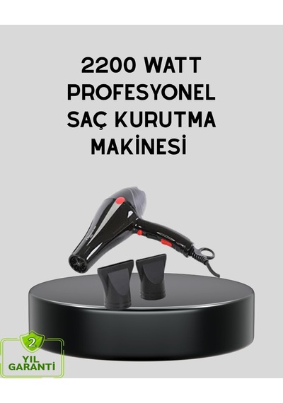 Profesyonel 2200w Fön Makinesi Ac Motorlu Hızlı Kurutma Hafif Tasarım