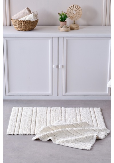 Doquhome Pera Banyo Paspası Krem 60x100cm Krem