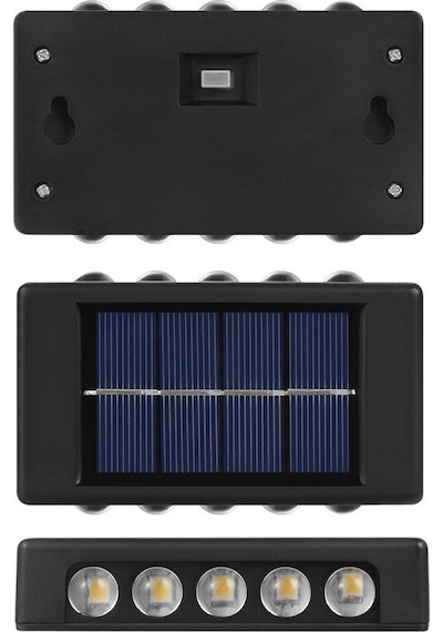 3 Adet Dekoratif Duvara Monteli Gün Işığı Solar Enerjili Aplik Le