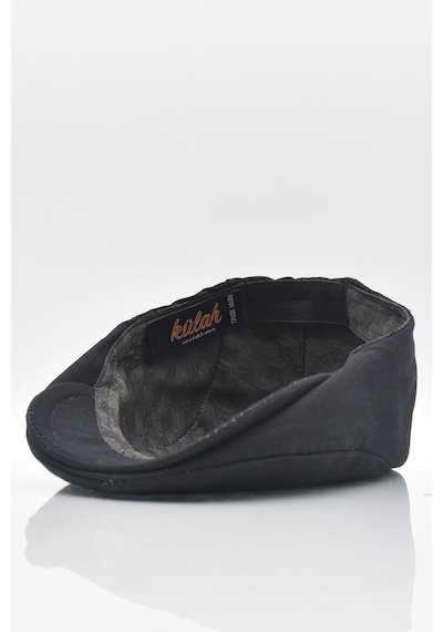 Külah Erkek Düz Pamuklu Siyah Flat Cap Kasket