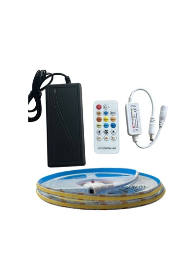 Tunable Cob Şerit Led Set Rf Kumandalı Çift Renkli Cob Şerit Led 5m