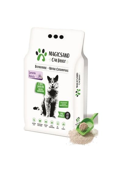 Magicsand Cat Litter Lavanta Kokulu Kalın Bentonit Kedi Kumu 20 L Magicsand Cat Litter Lavanta Kokulu Kalın Bentonit Kedi Kumu 20 L