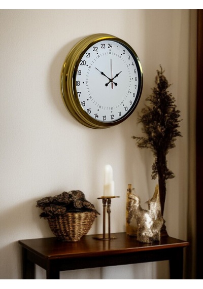 Büro Ev Ofis Hediyesi İçin 40cm Golden Biçimli Prestij Duvar Saati Diğer