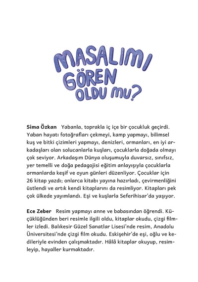Şehrin Yaban Hayatı Serisi 1 Masalımı Gören Oldu Mu Resimli Çocuk Hikâyesi / 7 Yaş +