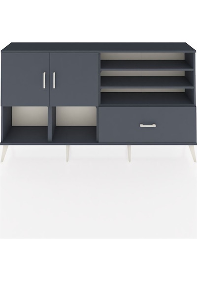 Arges Konsol 7 Raflı Tek Çekmeceli 2 Kapaklı 176x30x99 Antrasit-antrasit Antrasit - Antrasit Arges Konsol 7 Raflı Tek Çekmeceli 2 Kapaklı 176x30x99 Antrasit-antrasit Antrasit - Antrasit