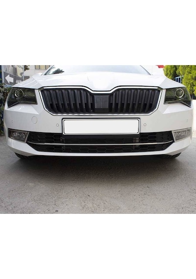 Skoda Superb B8 Krom Ön Tampon Çıtası 3 Parça 2015-2019 Arası