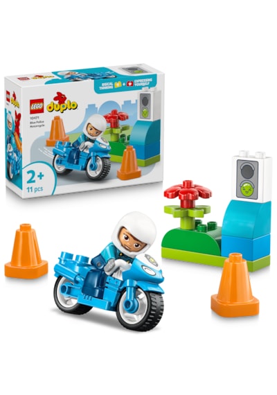 LEGO® DUPLO® Kasabası Mavi Polis Motosikleti 10471 -2 Yaş ve Üzeri Çocuklar için Polis Figürü İçeren Oyuncak Yapım Seti (11 Parça)