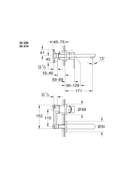Grohe Bauedge İki Delikli  Lavabo Bataryası 20474000