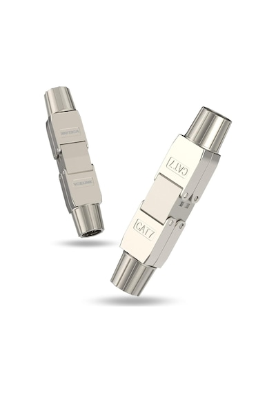 Vcelınk Aletsiz Rj45 Konektör, Cat7 Rj45 Bağlayıcı, Cat7/cat6a/cat6 Ethernet Kabloları İçin Korumalı, Gümüş Renkli Ağ Adaptörü