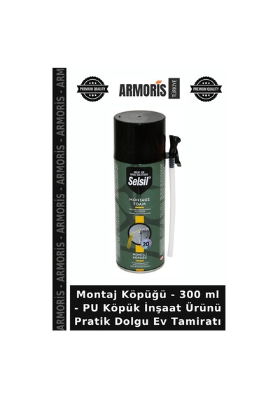 Montaj Köpüğü - 300 Ml - Pu Köpük İnşaat Ürünü Pratik Dolgu Ev Tamiratı