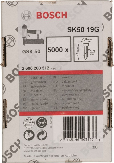 Bosch Gsk 50 Çivisi 19mm 5000li 200512