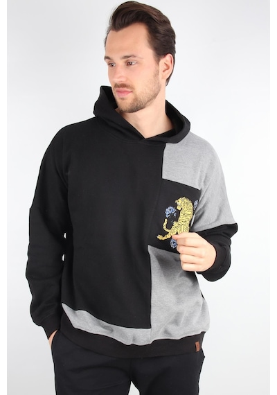 Alexander Gardi Alexandergardı Oversize Renk Bloklu Kapüşonlu Sweatshırt E20-152703 001