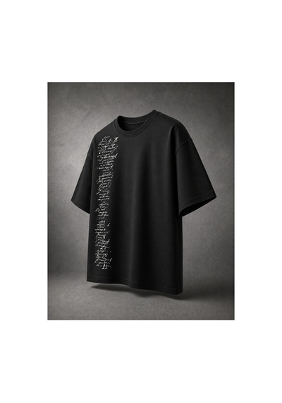 Yolo Street Oversize Siyah Tişört Unisex Pamuk Premium Baskılı Streetwear T-shirt Siyah