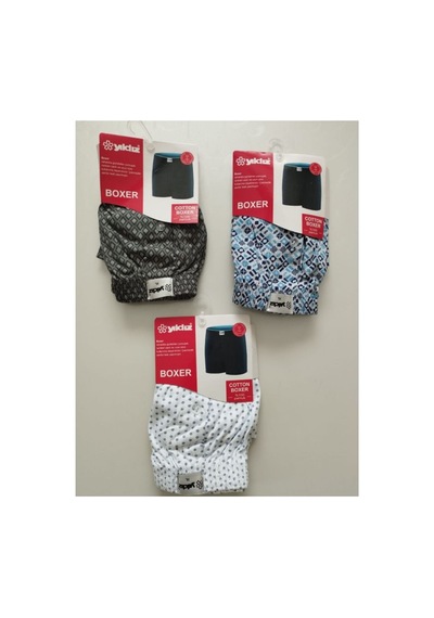 Yıldız Kit İç Giyim 3'lü Pamuk Xl Beden Erkek Boxer Çok Renkli