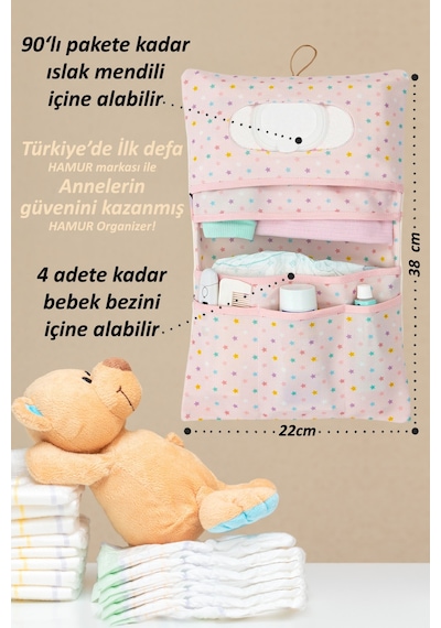 Anne Bebek Bakım Çantası Yenidoğan Alt Açma Değiştirme Düzenleyici Çantası Organizer Elephant