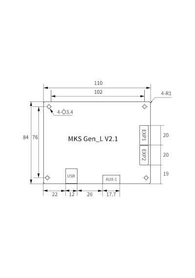 Makerbase Mks Gen L V2.1 3d Yazıcı Kontrol Kartı Lazer Cnc 5x Step Motor Sürücü Ramps A4988 Drv8825