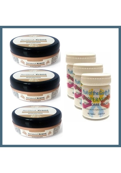 Bezos Hintohu Three Brand 50ml Arnavutaklıkkremi 3ad+foot Carecream 50ml Ayak Bakımkremi Naneferahlığıvekokusu 3ad Agc