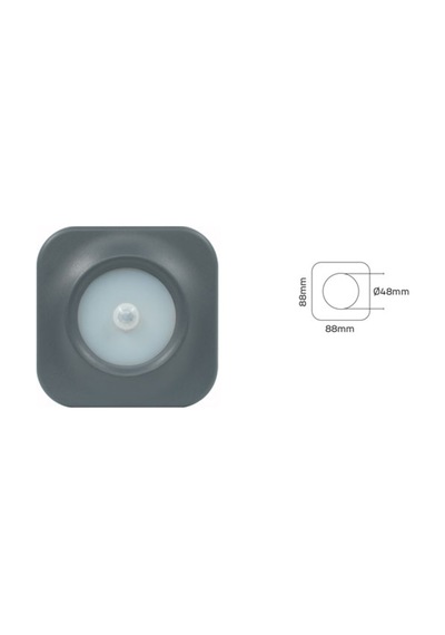 3 Watt Gün Işığı, Antrasit Kasa, Sensörlü Merdiven, Basamak, Koridor, Antre Armatürü, Led Armatür Antrasit