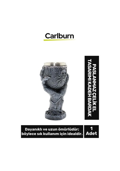 Özel Tasarım Dekoratif Şık Hediyelik Sevgili Arkadaş Paslanmaz Çelik El Kadeh Bardak 19 7 Cm Çok Renkli