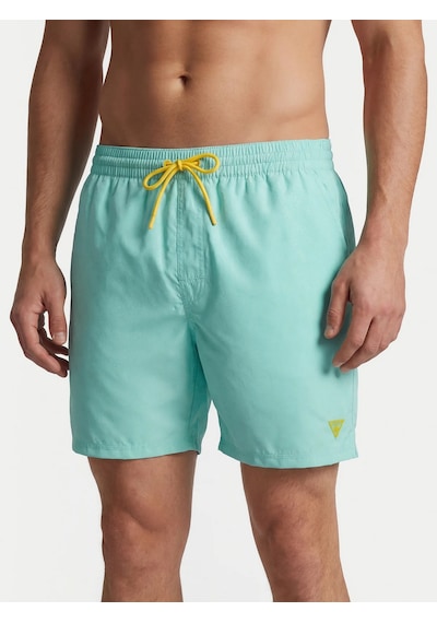 Guess F6gt26wg2a2wg2a2 Swimtrunk New 4g Log Erkek Şort Mayo Mavi