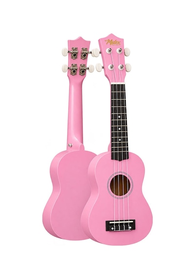Midex UKX-901PK Pembe Soprano Ukulele (Askı Çanta Metod Pena)