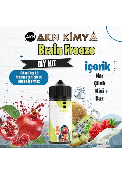 Brain Freeze Naked Dıy Kit Nar Çilek Kivi Buz Gıda Aroması %20 Oranda Aroma İçerir Hazır Değildir 100 Ml