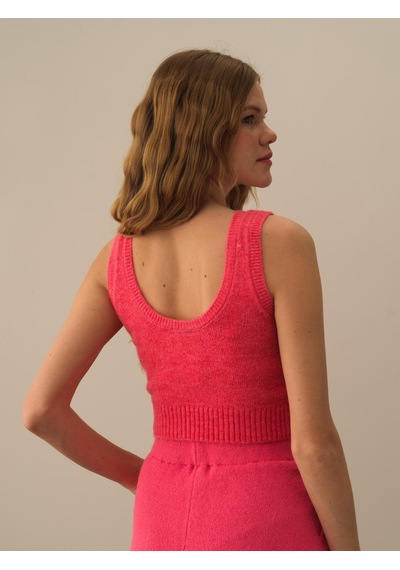 Xint Pembe Regular Fit U Yaka Triko Atlet 850917