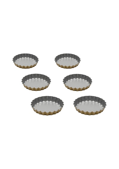 Anto Mini 6 Lı Tart Kalıbı Silver Gold Çok Renkli