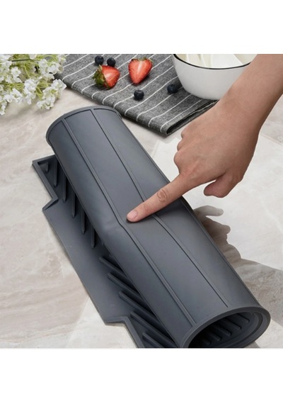En Büyük Boy Antrasit 44 X 33 Cm Silikon Bulaşık Kurutma Matı Bulaşıklık Bulaşık Altlığı Silikon G Diğer