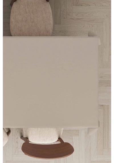 Cappucino Bej Masa Örtüsü 160x230cm - %100 Pamuk Premium Kumaş Cappucino