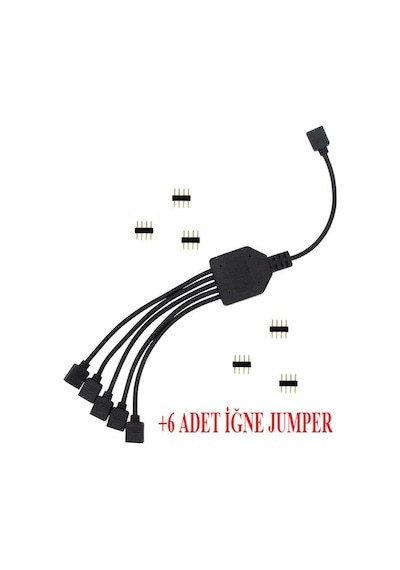 Rgb Şerit Led Çoklayıcı Splitter 4377P Tek Kumanda 5 Çıkış Ekleme