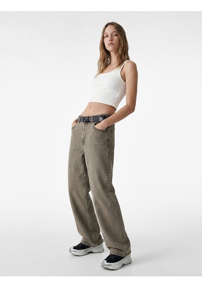 Koton Pamuklu Slim Fit U Yaka Kolsuz Bluz Ekru 6sal30299ık