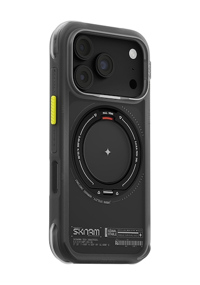 İphone 18 Pro Max Uyumlu Kılıf M-safe Şarj Özellikli Airbagli Standlı Skinarma Atlas Kapak Siyah