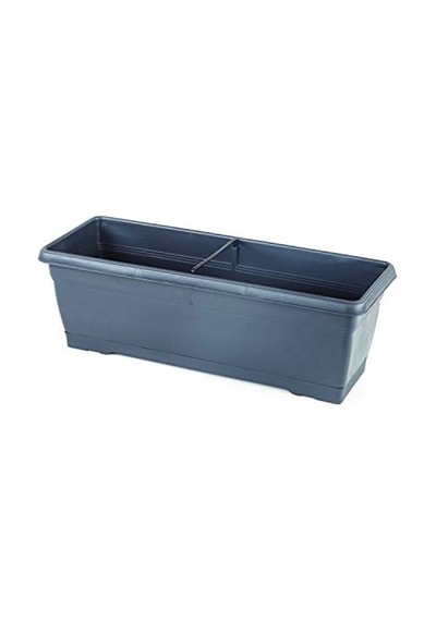 52 Cm Tabaklı Antrasit Balkon Saksısı, 10 Litre Kapasite İle Şık
