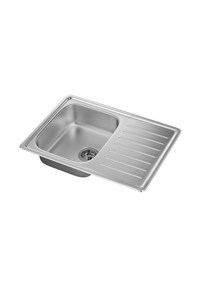 Ikea Fyndıg Tek Gözlü Damlalıklı Eviye, Paslanmaz Çelik, 70x50 Cm
