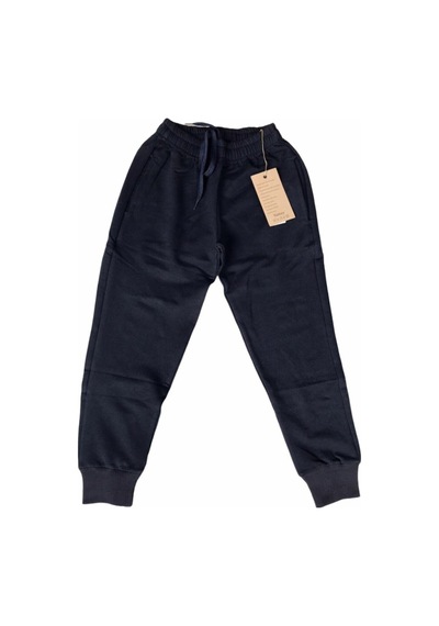 Nacar Store Unisex Çocuk Lacivert Likralı Diz Yapmaz Kumaş Eşofman Altı