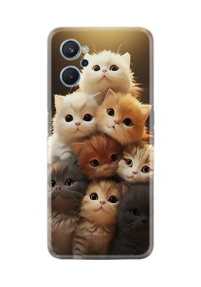 Realme 9i Kılıf Boutique Baskılı Resimli Kedicikler Pcode -027