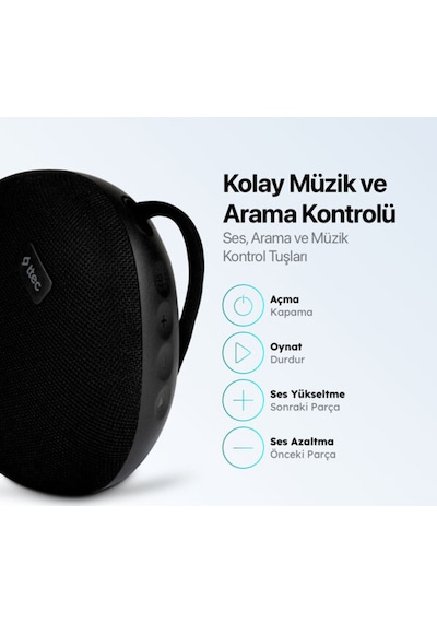 Ttec Bluetooth Hoparlör Ses Bombası Rock Ipx7 Dereceli Suya Ve Toza Dayanıklı Taşınabilir Hoparlör