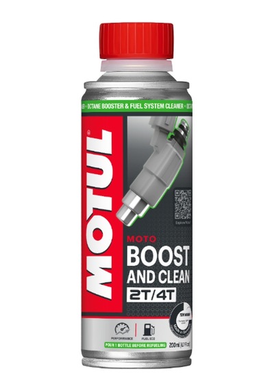 Motul Boost And Clean Moto - Oktan Arttırıcı Ve Yakıt Temizleyici 200 Ml.