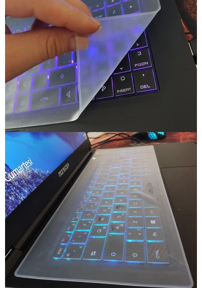 Şeffaf Silikon Notebook Laptop Bilgisayar Klavye Koruyucu Anti-toz Ve Su Geçirmez 15,6 Inç 1 Adet