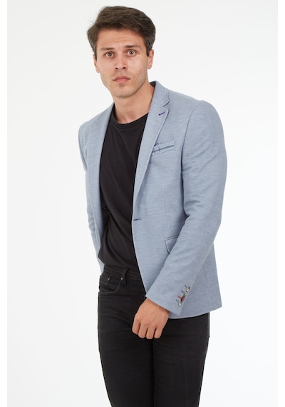Sposo 5126 Dar Kalıp Yarım Astarlı Gri Erkek Blazer Ceket Gri