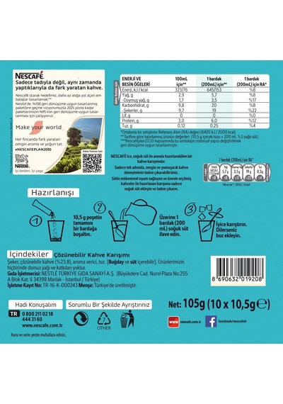 Nescafe Ice Orijinal 10,5 Gr X 40 Adet Çözünebilir