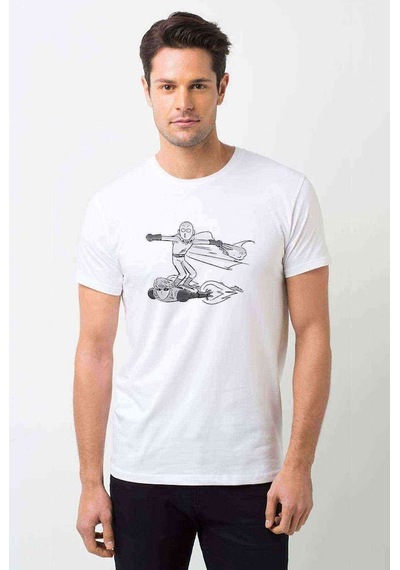 Anime One Punch Man Baskılı Beyaz Erkek Tshirt (530981825)
