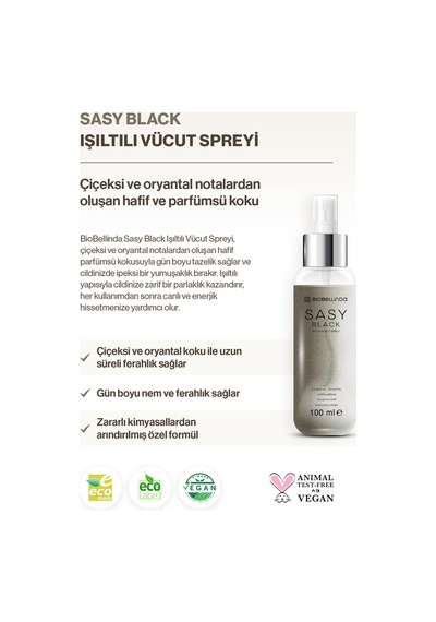 Sasy Pink Işıltılı Vücut Spreyi Kokunla Işılda 100 Ml